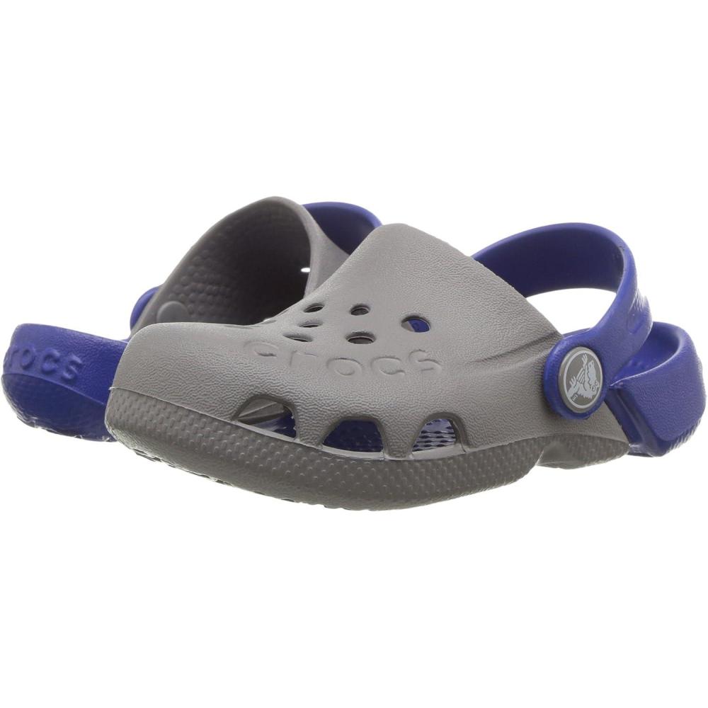 image:imageCrocs Boys Classic Graphic Monster Print ClogsSmokeCerulean Blue