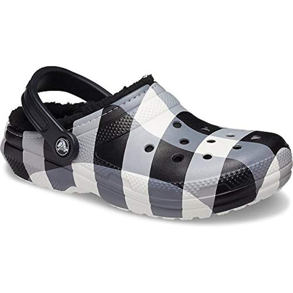 image:imageCrocs Boys Classic Graphic Monster Print ClogsWhite Plaid
