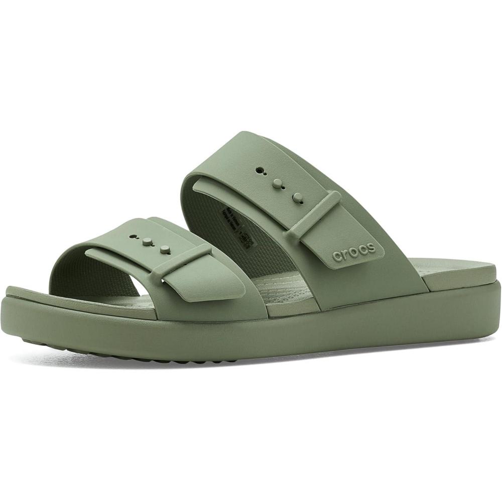 image:imageCrocs Womens Brooklyn Buckle Low SandalsCargo