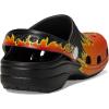 Crocs Boys’ Classic Graphic Monster Print Clogs(Black/Multi Flames)