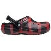 Crocs Boys’ Classic Graphic Monster Print Clogs(Buffalo Plaid)