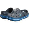 Crocs Boys’ Classic Graphic Monster Print Clogs(Charcoal/Ocean_n)