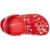 Crocs Boys’ Classic Graphic Monster Print Clogs(Cherry Red)