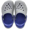 Crocs Boys’ Classic Graphic Monster Print Clogs(Smoke/Cerulean Blue)