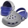 Crocs Boys’ Classic Graphic Monster Print Clogs(Smoke/Cerulean Blue)
