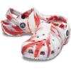 Crocs Boys’ Classic Graphic Monster Print Clogs(White/Flame)