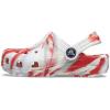 Crocs Boys’ Classic Graphic Monster Print Clogs(White/Flame)