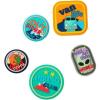 Crocs Boys’ Classic Graphic Monster Print Clogs(Adventure Patch 5-Pack)