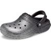 Crocs Boys’ Classic Graphic Monster Print Clogs(Black/Sliver Glitter)