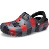Crocs Boys’ Classic Graphic Monster Print Clogs(Buffalo Plaid)