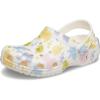Crocs Boys’ Classic Graphic Monster Print Clogs(Chalk)