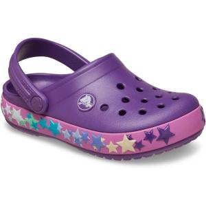 Crocs Boys’ Classic Graphic Monster Print Clogs(Amethyst)
