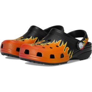 Crocs Boys’ Classic Graphic Monster Print Clogs(Black/Multi Flames)