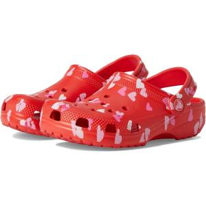 Crocs Boys’ Classic Graphic Monster Print Clogs(Cherry Red)