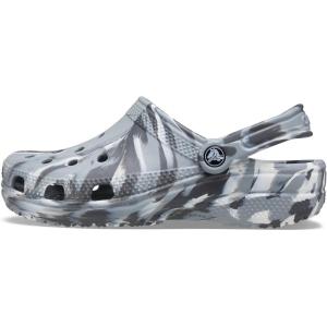 Crocs Boys’ Classic Graphic Monster Print Clogs(Light Grey/Multi)