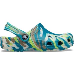 Crocs Boys’ Classic Graphic Monster Print Clogs(Limeade Multi)