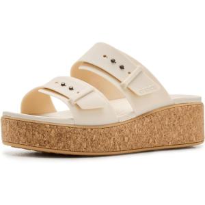 Crocs Women’s Brooklyn Cork Buckle Sandals(Frappe)