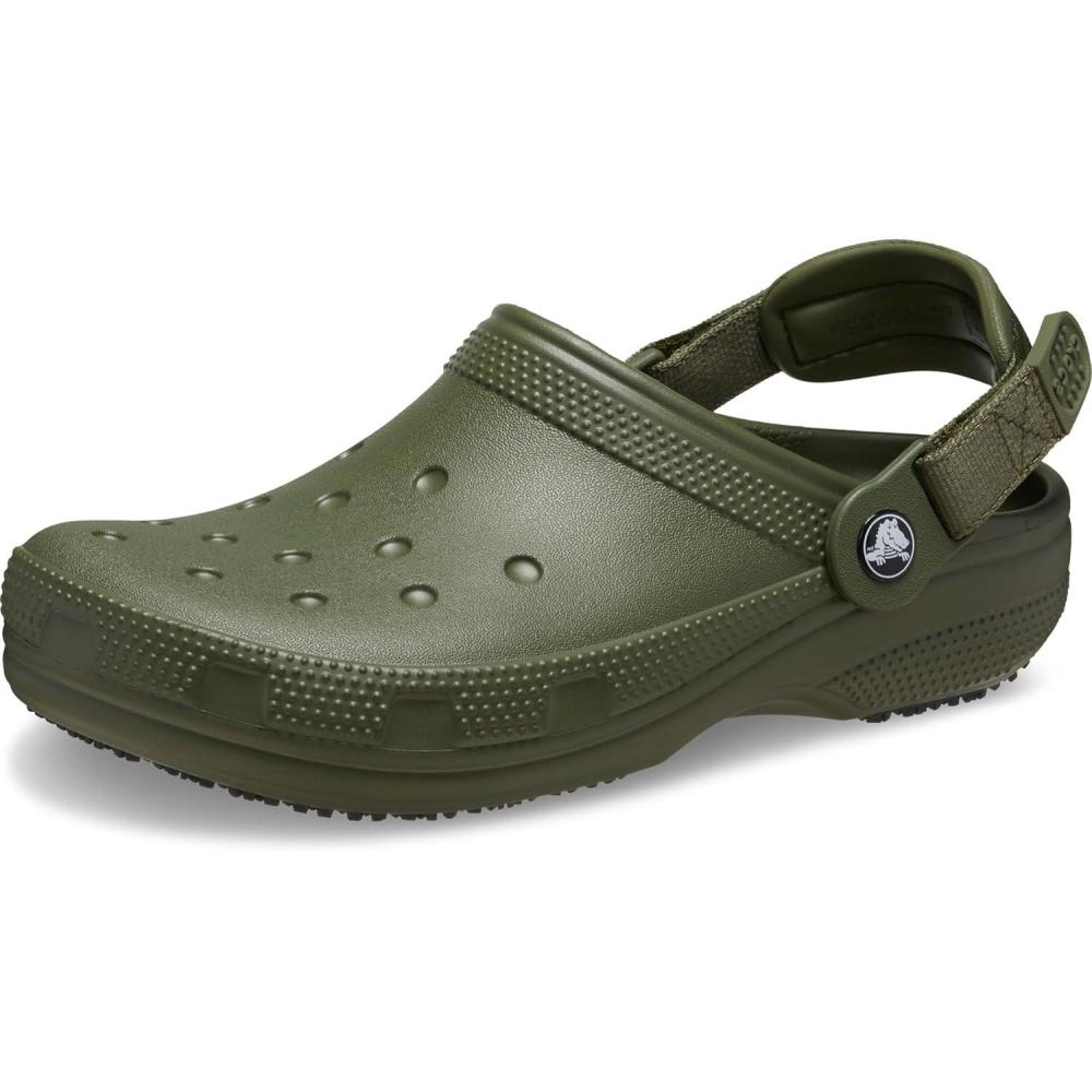 image:imageCrocs UnisexAdult Classic Work Clogs Slip Resistant ShoesArmy Green