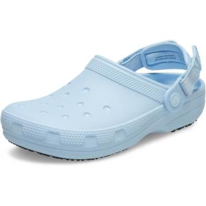Crocs Unisex-Adult Classic Work Clogs, Slip Resistant Shoes(Blue Frost)
