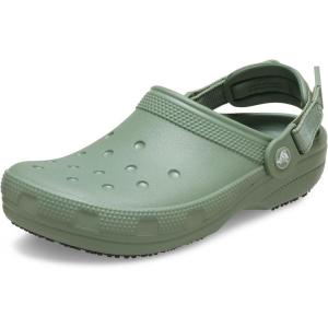 Crocs Unisex-Adult Classic Work Clogs, Slip Resistant Shoes(Moss)