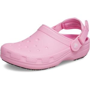 Crocs Unisex-Adult Classic Work Clogs, Slip Resistant Shoes(Pink Tweed)