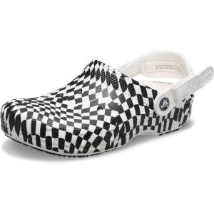 Crocs Unisex-Adult Classic Work Clogs, Slip Resistant Shoes(White/Black)