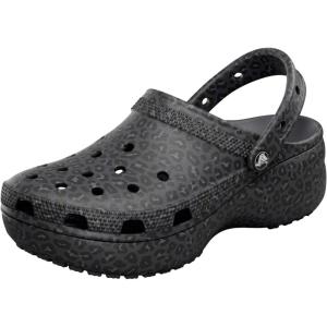 Crocs Boys’ Classic Graphic Monster Print Clogs(Black Sand)