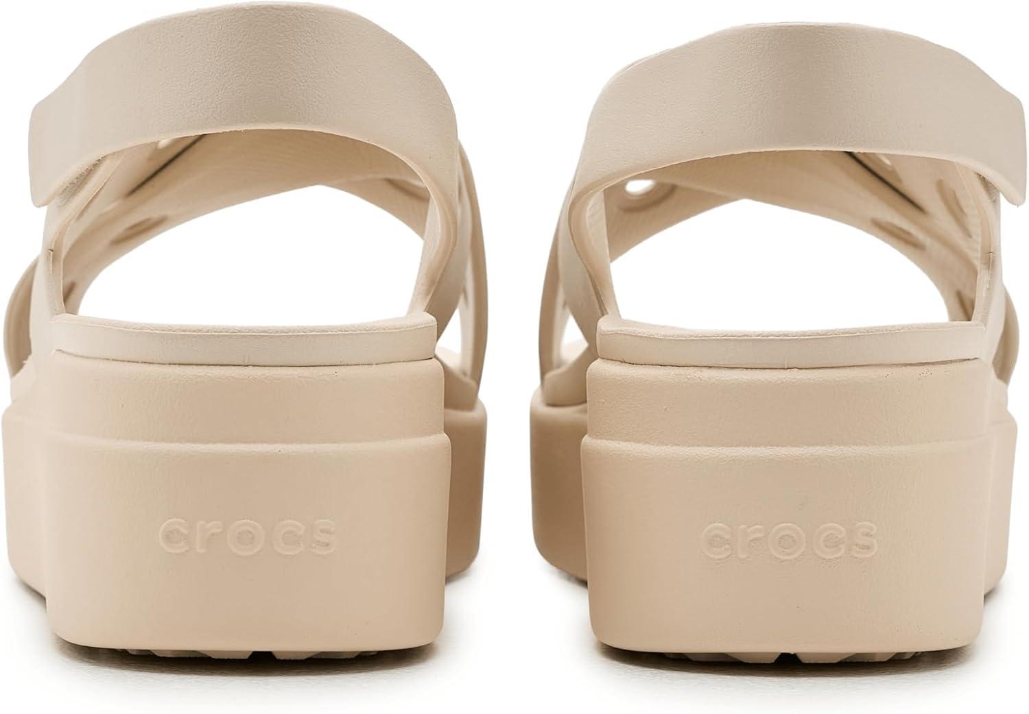 image:imageCrocs Womens Brooklyn 4U Low Wedges Platform Wedge Sandals for WomenFrappeCrossstrap