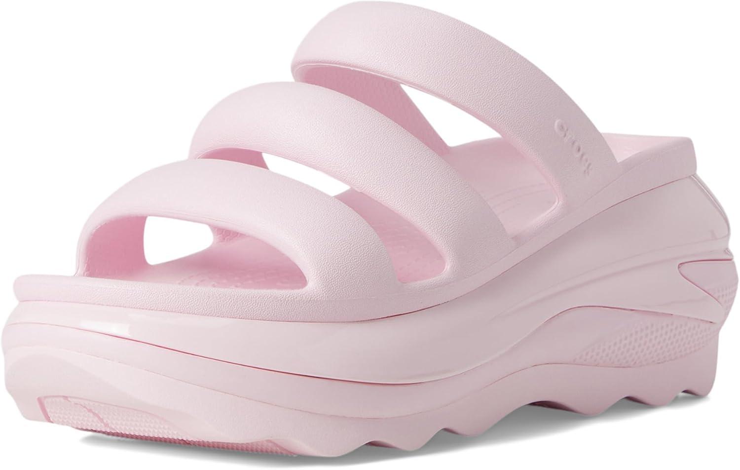 image:imageCrocs unisexadult Mega Crush Triple Strap SandalPink Milk