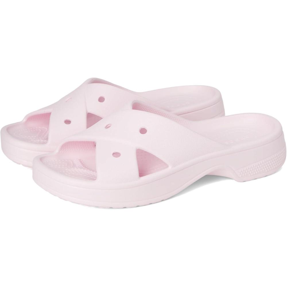 image:imageCrocs Womens Classic Cross Strap SandalsPink Milk