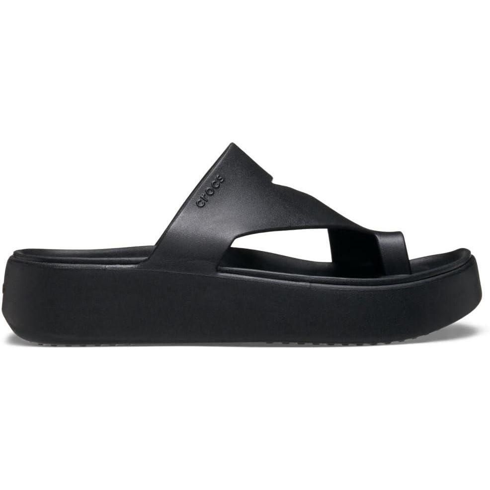 image:imageCrocs Womens Getaway Toe Loop Platform Sandals LiteRide Comfort Black 7