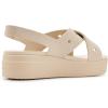 Crocs Women’s Brooklyn 4U Low Wedges, Platform Wedge Sandals for Women(Frappe/Cross-strap)