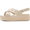 Crocs Women’s Brooklyn 4U Low Wedges, Platform Wedge Sandals for Women(Frappe/Cross-strap)