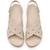 Crocs Women’s Brooklyn 4U Low Wedges, Platform Wedge Sandals for Women(Frappe/Cross-strap)
