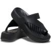 Crocs Women’s Getaway Toe Loop Platform Sandals, LiteRide Comfort, Black, 7