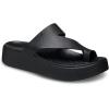 Crocs Women’s Getaway Toe Loop Platform Sandals, LiteRide Comfort, Black, 7