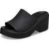 Crocs Women’s Brooklyn Slide Heel Sandals(Black/Black)