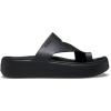 Crocs Women’s Getaway Toe Loop Platform Sandals, LiteRide Comfort, Black, 7