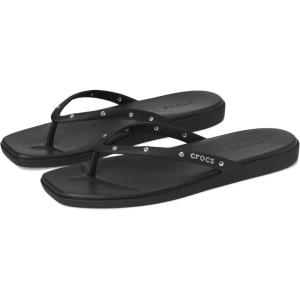 Crocs Miami Flip Flops(Black Studs)