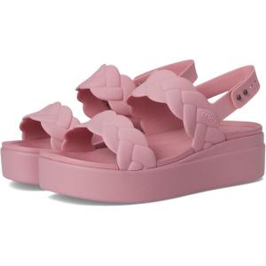 Crocs Women’s Brooklyn Woven Low Wedge Sandals(Rosett Woven)