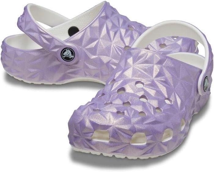 image:imageCrocs Unisex Adult Classic Geometric ClogWhiteIridescent
