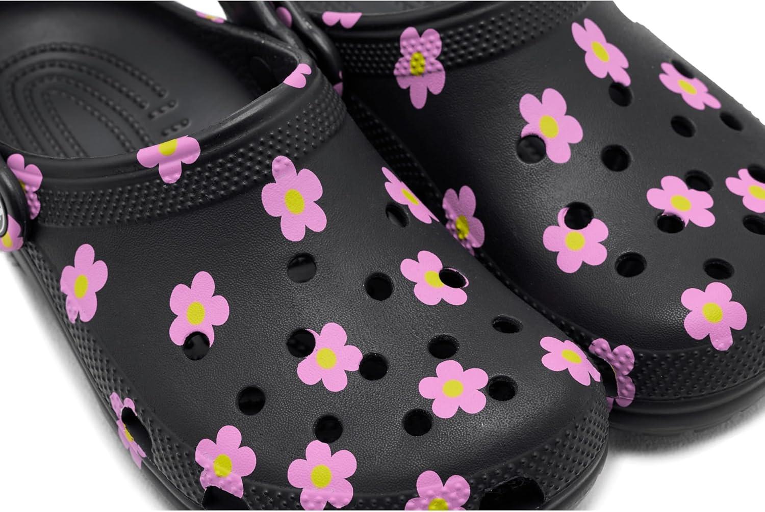image:imageCrocs UnisexChild Classic Graphic ClogBlackFlowers