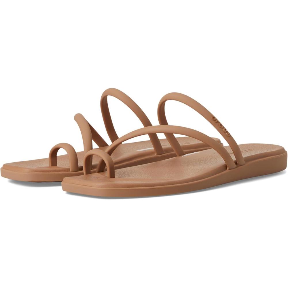 image:imageCrocs Womens Miami Toe Loop Sandal FlatMilk Chocolate