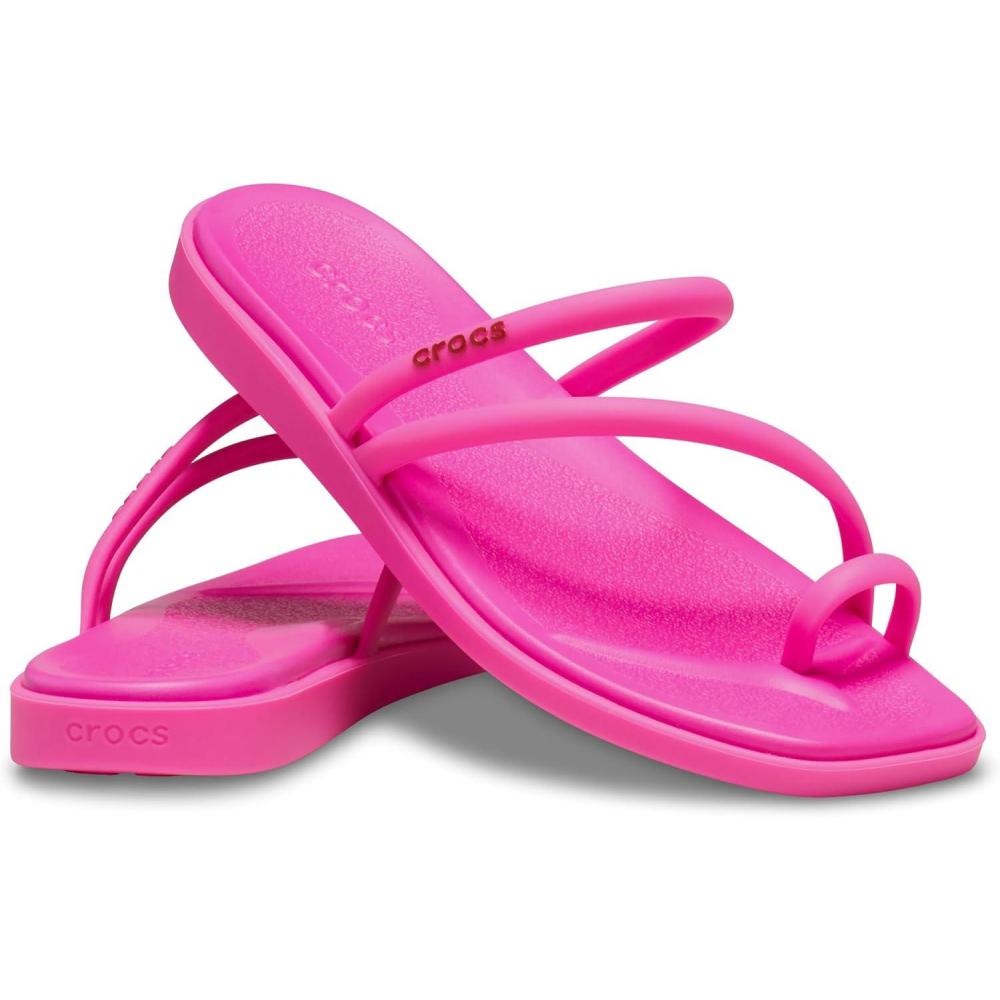 image:imageCrocs Womens Miami Toe Loop Sandal FlatPink Crush