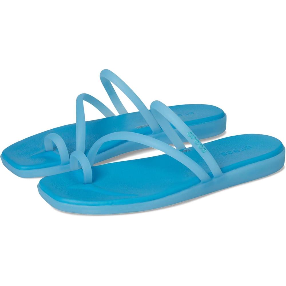 image:imageCrocs Womens Miami Toe Loop Sandal FlatTinted Glass
