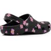 Crocs Unisex-Child Classic Graphic Clog(Black/Flowers)