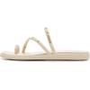 Crocs Women’s Miami Toe Loop Sandal Flat(Almond Tint)