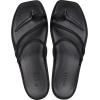 Crocs Women’s Miami Toe Loop Sandal Flat(Black)