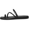 Crocs Women’s Miami Toe Loop Sandal Flat(Black Studs)