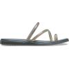Crocs Women’s Miami Toe Loop Sandal Flat(Carbon Jelly)